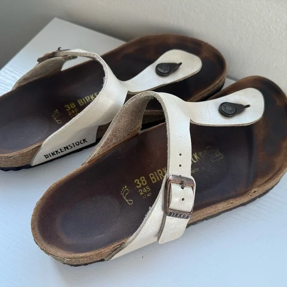 Birkenstock Gizeh Sandal in Graceful Pearl White - Picture 10 of 15